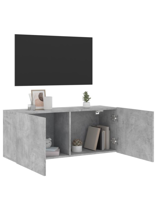 TV skříňka nástěnná betonově šedá 100 x 30 x 41 cm