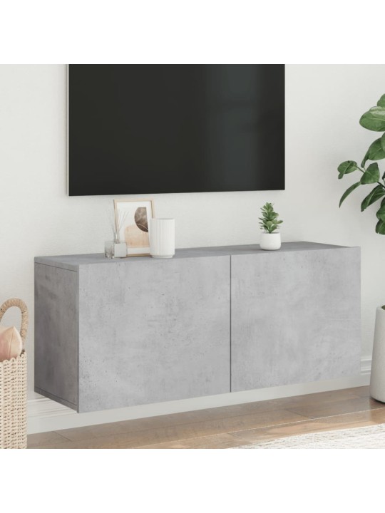 TV skříňka nástěnná betonově šedá 100 x 30 x 41 cm