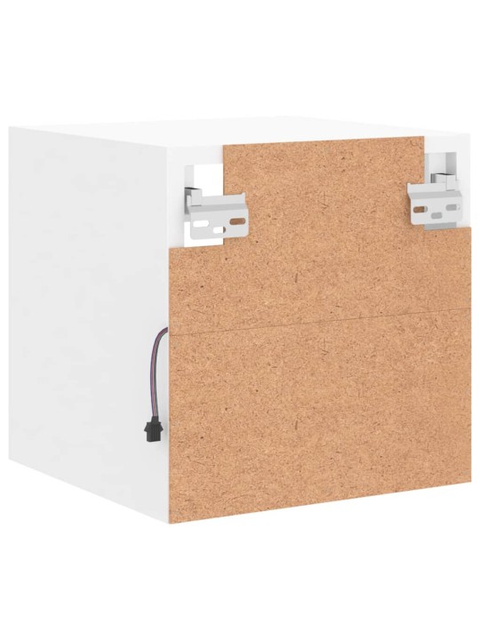Nástěnná TV skříňka s LED osvětlením bílá 30 x 28,5 x 30 cm