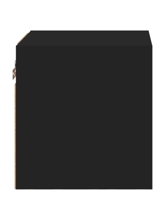 Nástěnná TV skříňka s LED osvětlením černá 30 x 28,5 x 30 cm