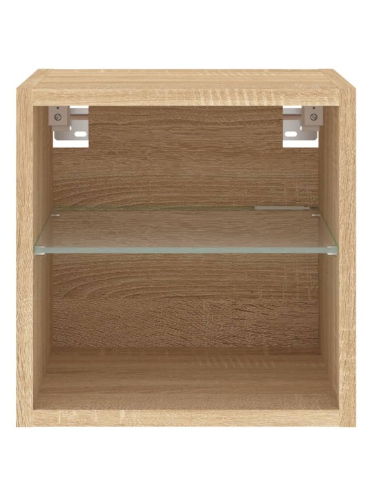 Nástěnná TV skříňka s LED osvětlením dub sonoma 30x28,5x30 cm