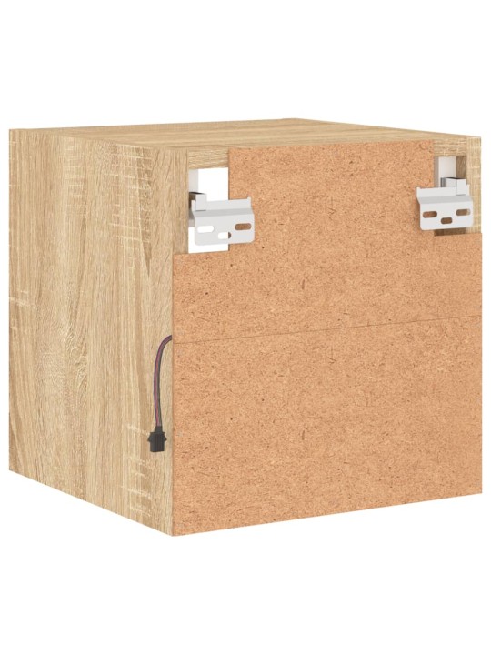 Nástěnná TV skříňka s LED osvětlením dub sonoma 30x28,5x30 cm