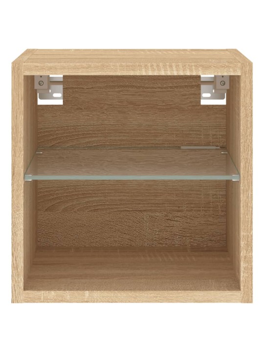 Nástěnné TV skříňky s LED 2 ks dub sonoma 30 x 28,5 x 30 cm