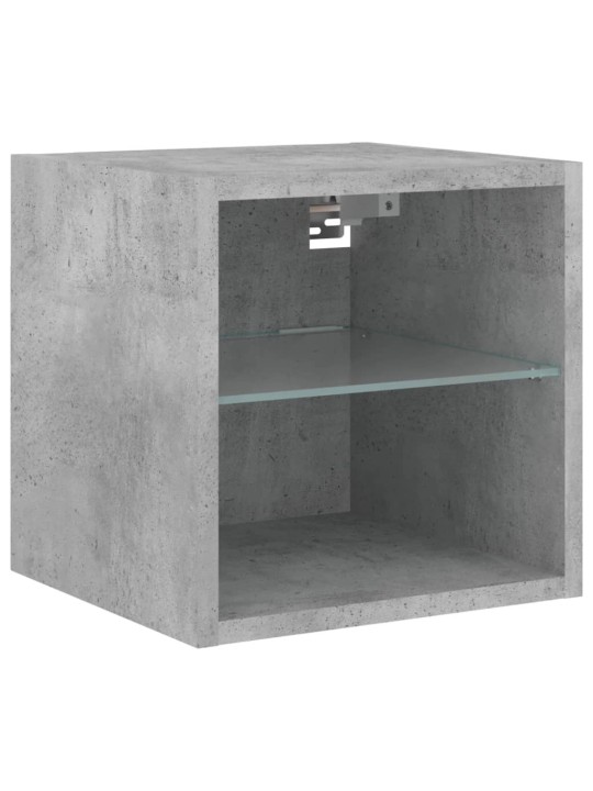 Nástěnná TV skříňka s LED osvětlením betonově šedá 30x28,5x30cm