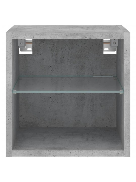 Nástěnná TV skříňka s LED osvětlením betonově šedá 30x28,5x30cm