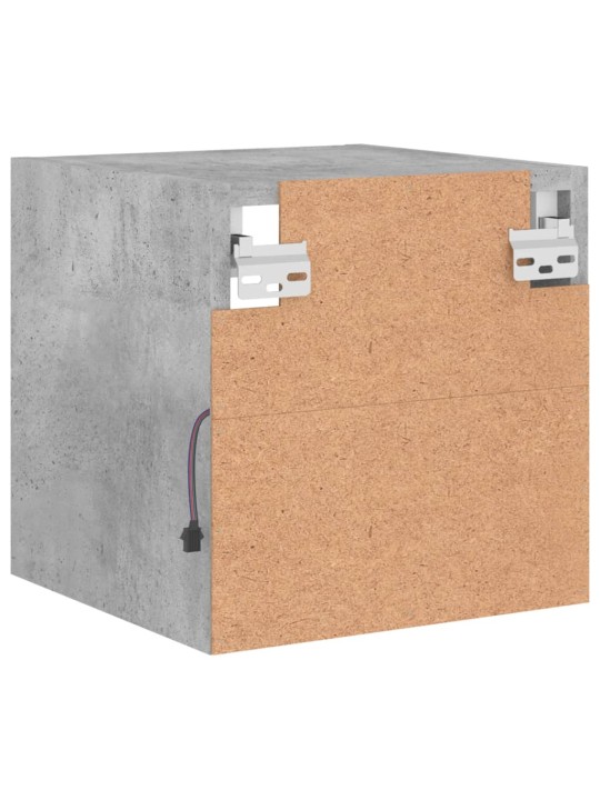 Nástěnná TV skříňka s LED osvětlením betonově šedá 30x28,5x30cm