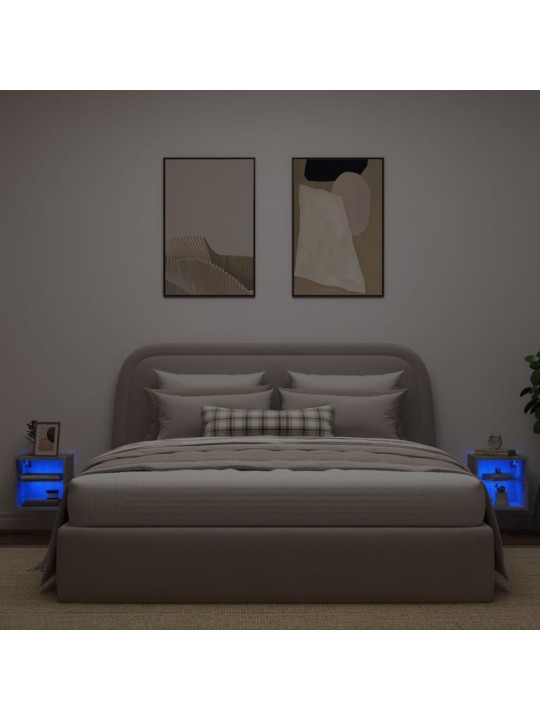 Nástěnné TV skříňky s LED 2 ks betonově šedé 30 x 28,5 x 30 cm