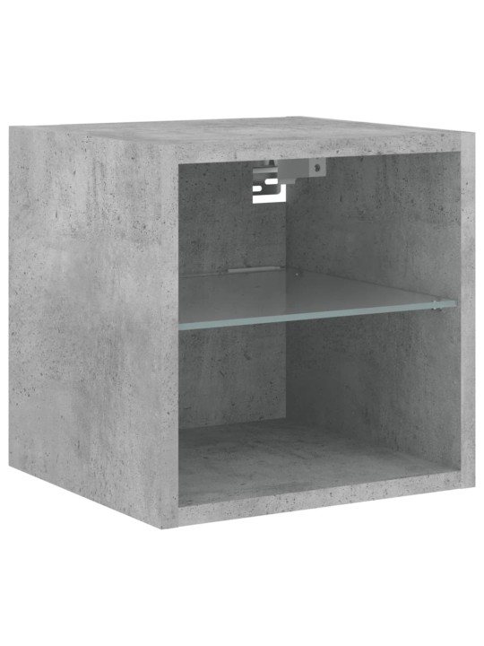 Nástěnné TV skříňky s LED 2 ks betonově šedé 30 x 28,5 x 30 cm