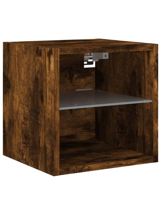 Nástěnná TV skříňka s LED osvětlením kouřový dub 30x28,5x30 cm