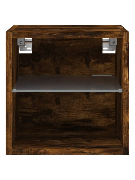 Nástěnné TV skříňky s LED 2 ks kouřový dub 30 x 28,5 x 30 cm