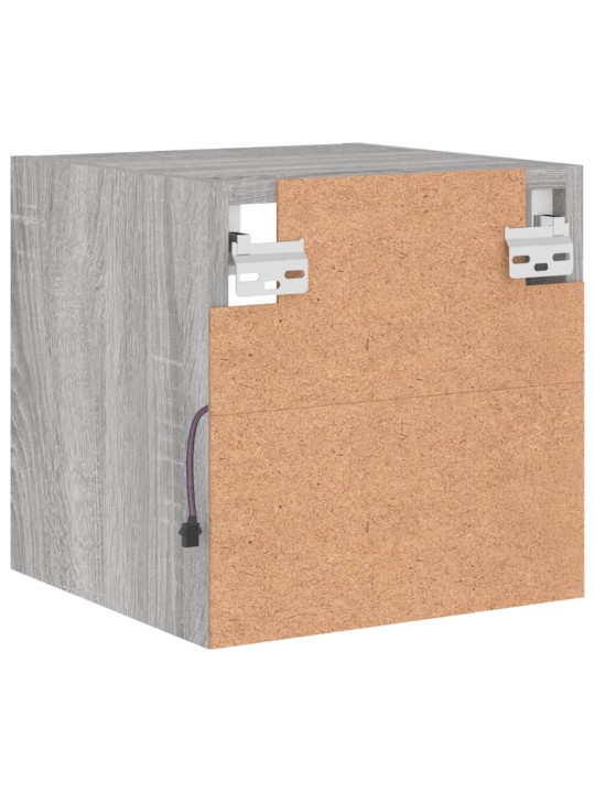 Nástěnná TV skříňka s LED osvětlením šedá sonoma 30x28,5x30 cm