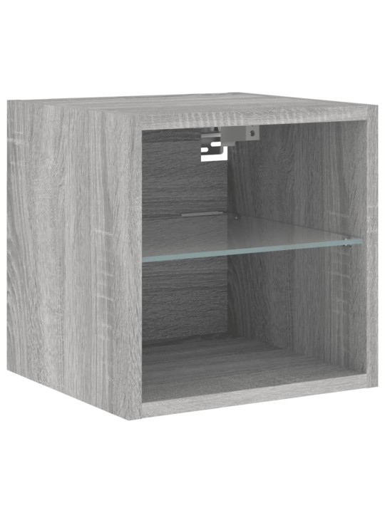 Nástěnné TV skříňky s LED 2 ks šedé sonoma 30 x 28,5 x 30 cm