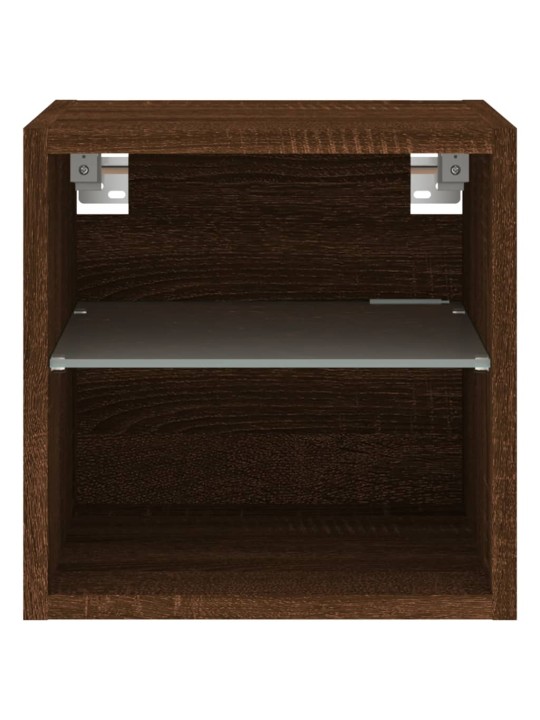 Nástěnná TV skříňka s LED osvětlením hnědý dub 30x28,5x30 cm