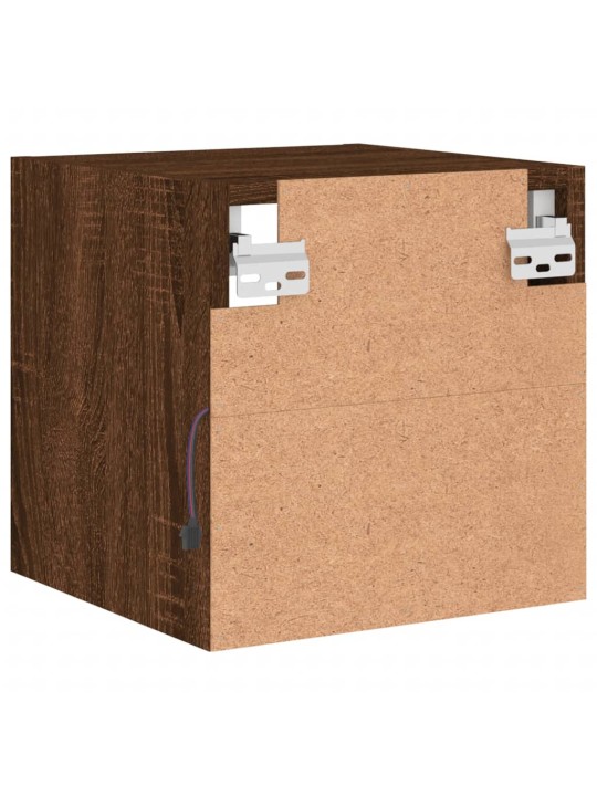 Nástěnná TV skříňka s LED osvětlením hnědý dub 30x28,5x30 cm