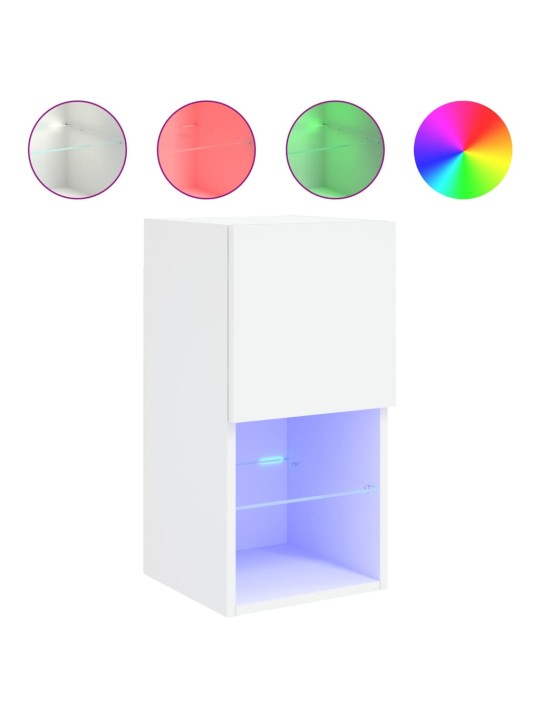 TV skříňka s LED osvětlením bílá 30,5 x 30 x 60 cm