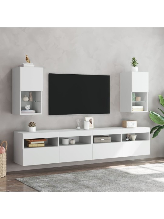 TV skříňka s LED osvětlením bílá 30,5 x 30 x 60 cm