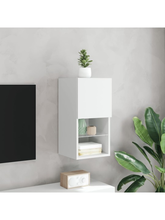 TV skříňka s LED osvětlením bílá 30,5 x 30 x 60 cm