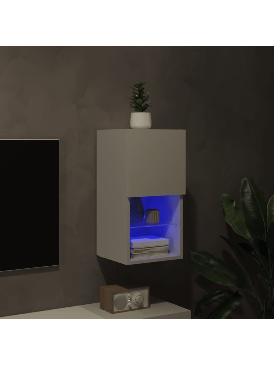 TV skříňka s LED osvětlením bílá 30,5 x 30 x 60 cm