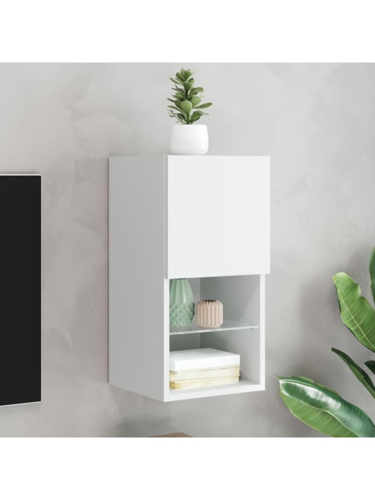 TV skříňka s LED osvětlením bílá 30,5 x 30 x 60 cm