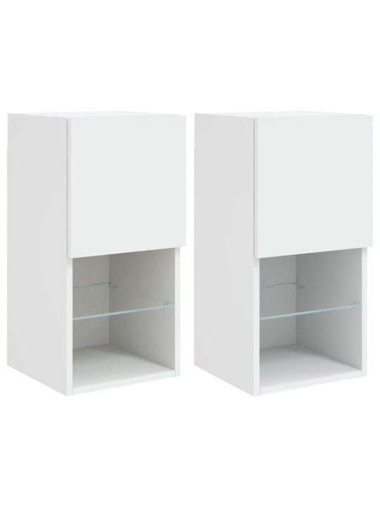 TV skříňky s LED osvětlením 2 ks bílé 30,5 x 30 x 60 cm