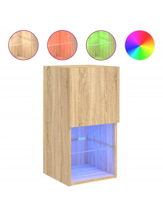 TV skříňka s LED osvětlením dub sonoma 30,5 x 30 x 60 cm