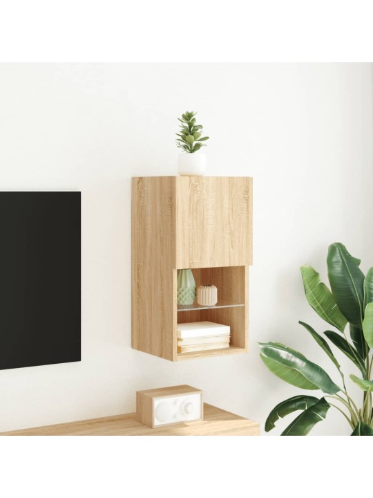 TV skříňka s LED osvětlením dub sonoma 30,5 x 30 x 60 cm