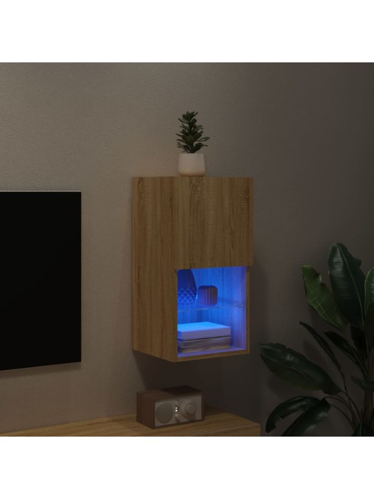 TV skříňka s LED osvětlením dub sonoma 30,5 x 30 x 60 cm