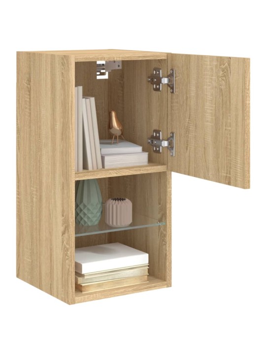 TV skříňka s LED osvětlením dub sonoma 30,5 x 30 x 60 cm