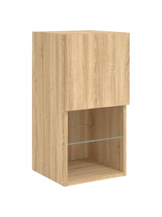 TV skříňka s LED osvětlením dub sonoma 30,5 x 30 x 60 cm