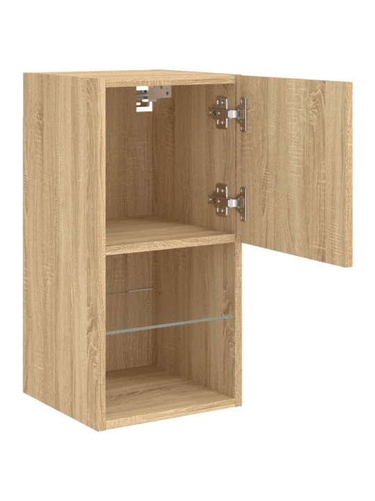 TV skříňka s LED osvětlením dub sonoma 30,5 x 30 x 60 cm
