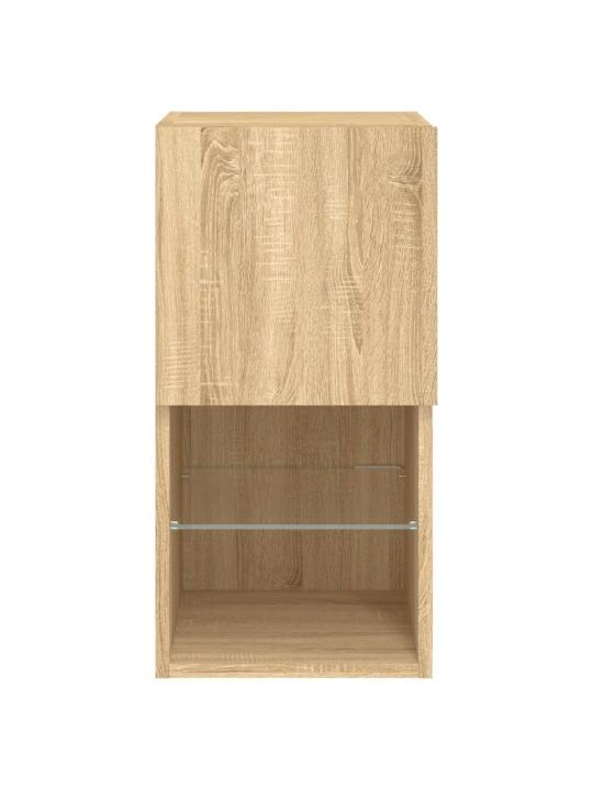 TV skříňka s LED osvětlením dub sonoma 30,5 x 30 x 60 cm