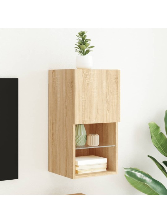 TV skříňka s LED osvětlením dub sonoma 30,5 x 30 x 60 cm