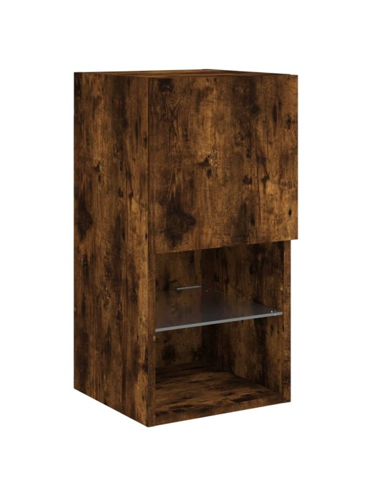 TV skříňka s LED osvětlením kouřový dub 30,5 x 30 x 60 cm