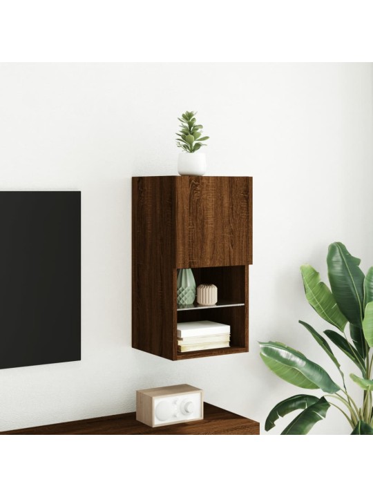 TV skříňka s LED osvětlením hnědý dub 30,5 x 30 x 60 cm