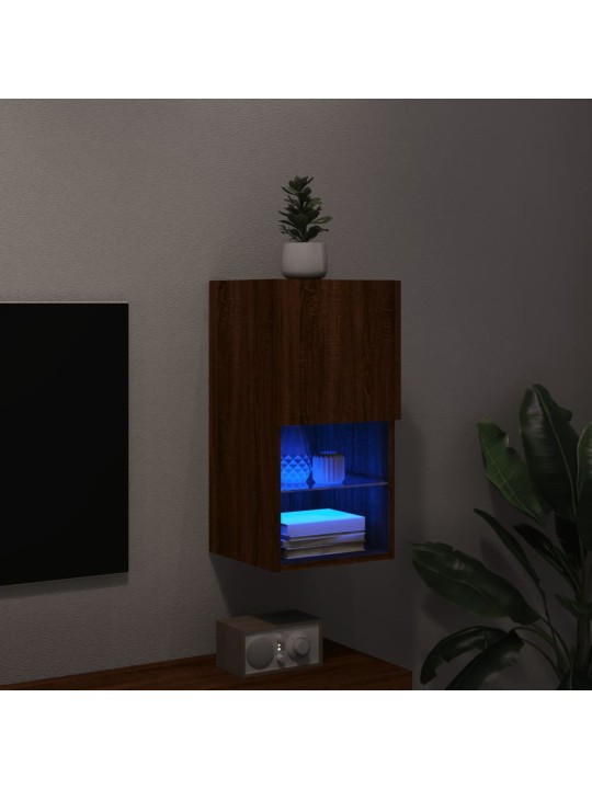 TV skříňka s LED osvětlením hnědý dub 30,5 x 30 x 60 cm
