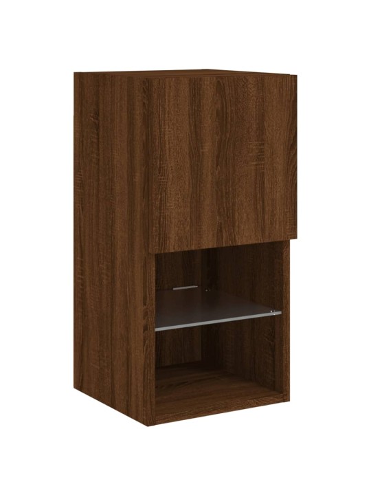 TV skříňka s LED osvětlením hnědý dub 30,5 x 30 x 60 cm
