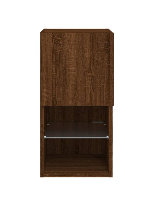 TV skříňka s LED osvětlením hnědý dub 30,5 x 30 x 60 cm