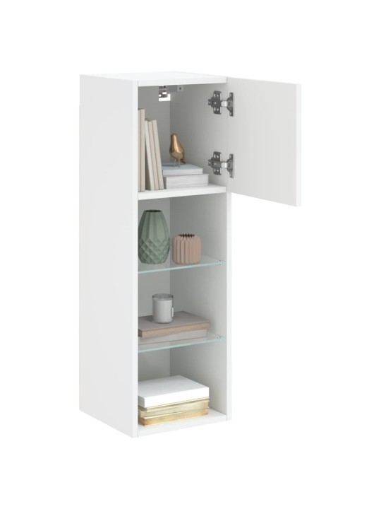 TV skříňky s LED osvětlením 2 ks bílé 30,5 x 30 x 90 cm