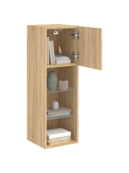 TV skříňky s LED osvětlením 2 ks dub sonoma 30,5 x 30 x 90 cm
