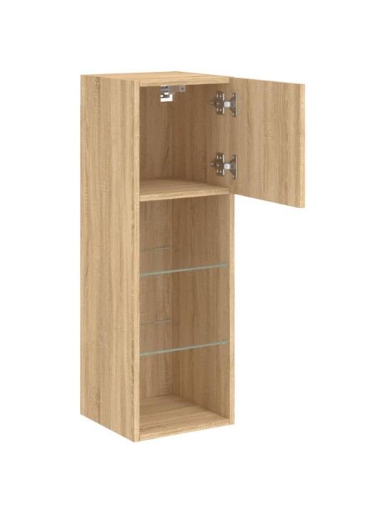 TV skříňky s LED osvětlením 2 ks dub sonoma 30,5 x 30 x 90 cm