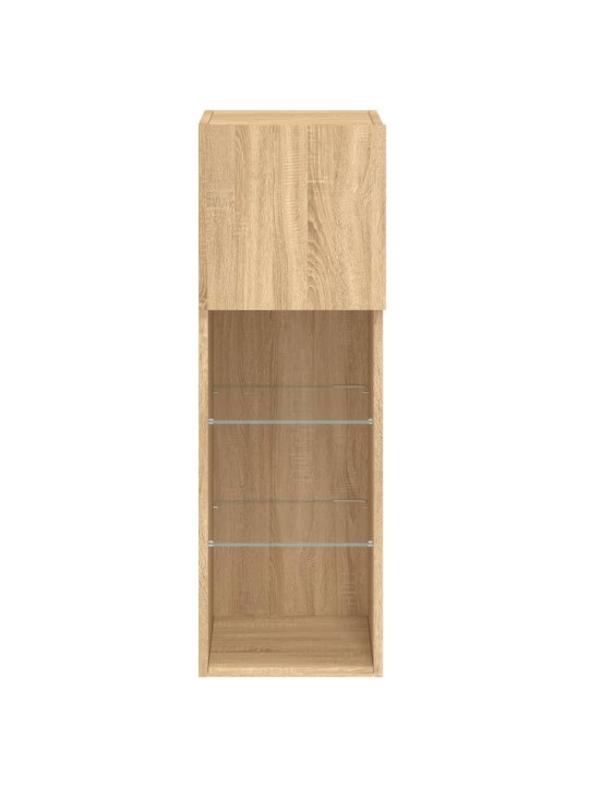 TV skříňky s LED osvětlením 2 ks dub sonoma 30,5 x 30 x 90 cm