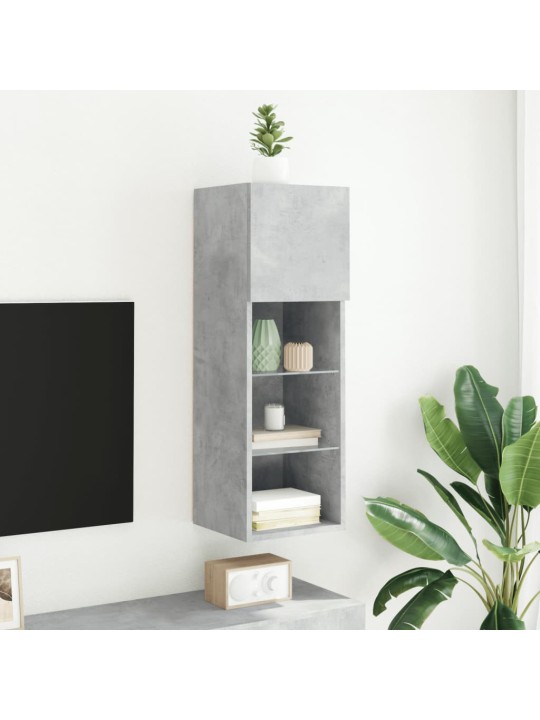TV skříňka s LED osvětlením betonově šedá 30,5 x 30 x 90 cm
