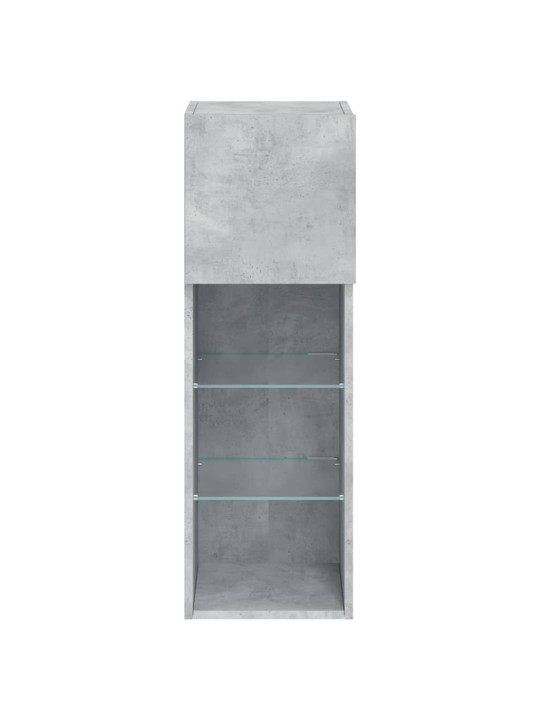 TV skříňka s LED osvětlením betonově šedá 30,5 x 30 x 90 cm
