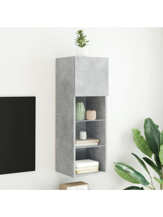 TV skříňka s LED osvětlením betonově šedá 30,5 x 30 x 90 cm