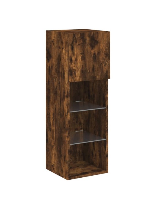 TV skříňka s LED osvětlením kouřový dub 30,5 x 30 x 90 cm