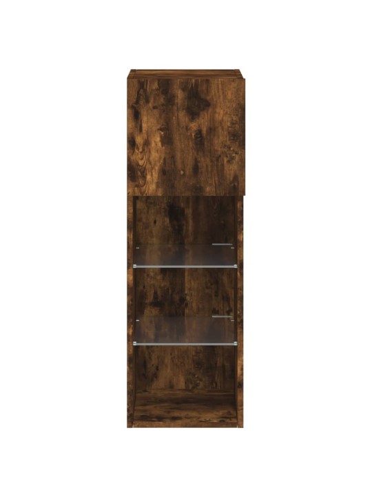 TV skříňka s LED osvětlením kouřový dub 30,5 x 30 x 90 cm