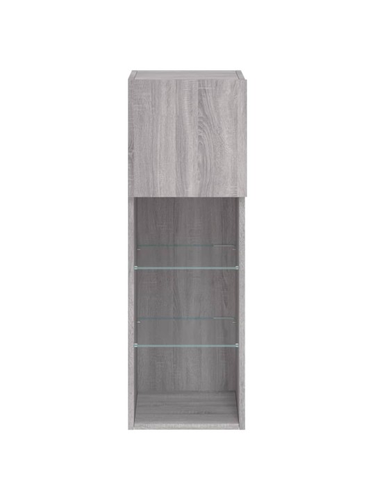 TV skříňka s LED osvětlením šedá sonoma 30,5 x 30 x 90 cm
