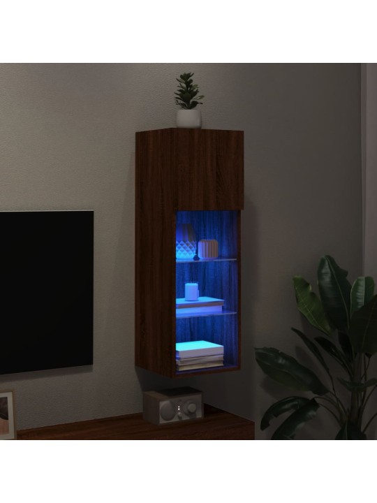 TV skříňka s LED osvětlením hnědý dub 30,5 x 30 x 90 cm