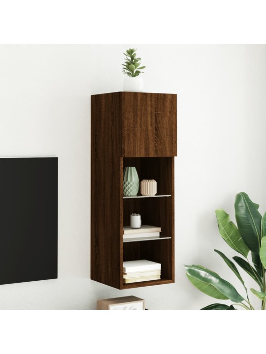 TV skříňka s LED osvětlením hnědý dub 30,5 x 30 x 90 cm
