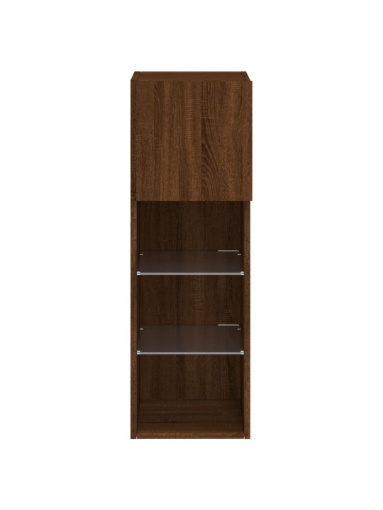 TV skříňky s LED osvětlením 2 ks hnědý dub 30,5 x 30 x 90 cm